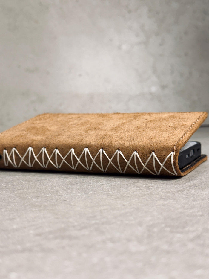 Handmade Leather Wallet Case for Galaxy S21 S22 S23 S24 Ultra Note 20