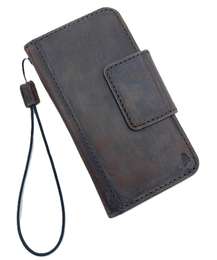Handmade Leather Wallet Case for Galaxy S22 S23 S24 Ultra FE Note A Series