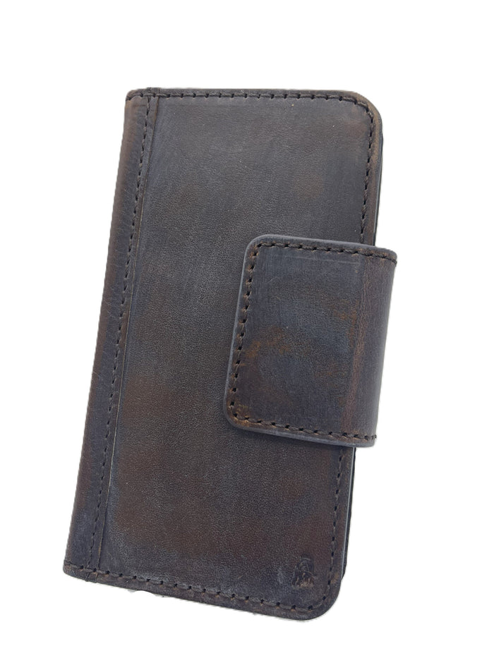 Handmade Leather Wallet Case for Galaxy S22 S23 S24 Ultra FE Note A Series