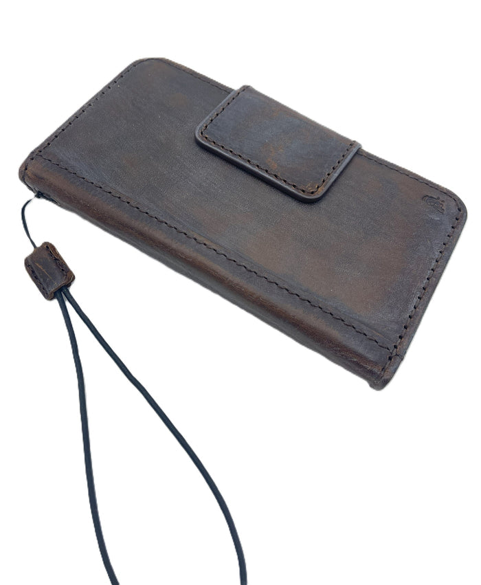 Handmade Leather Wallet Case for Galaxy S22 S23 S24 Ultra FE Note A Series