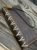Handmade Leather Wallet Case for Galaxy Z Fold 2/3/4/5/6/7 - Art Design