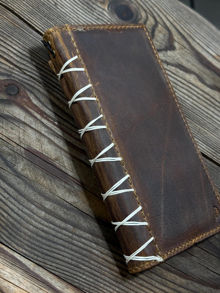 Handmade Leather Wallet Case for Galaxy Z Fold 2/3/4/5/6/7 - Art Design