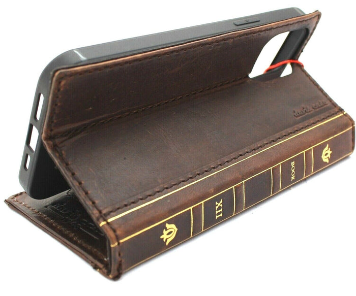 Handmade Leather Wallet Case for Galaxy Z Fold 2/3/4/5/6/7 - Art Design