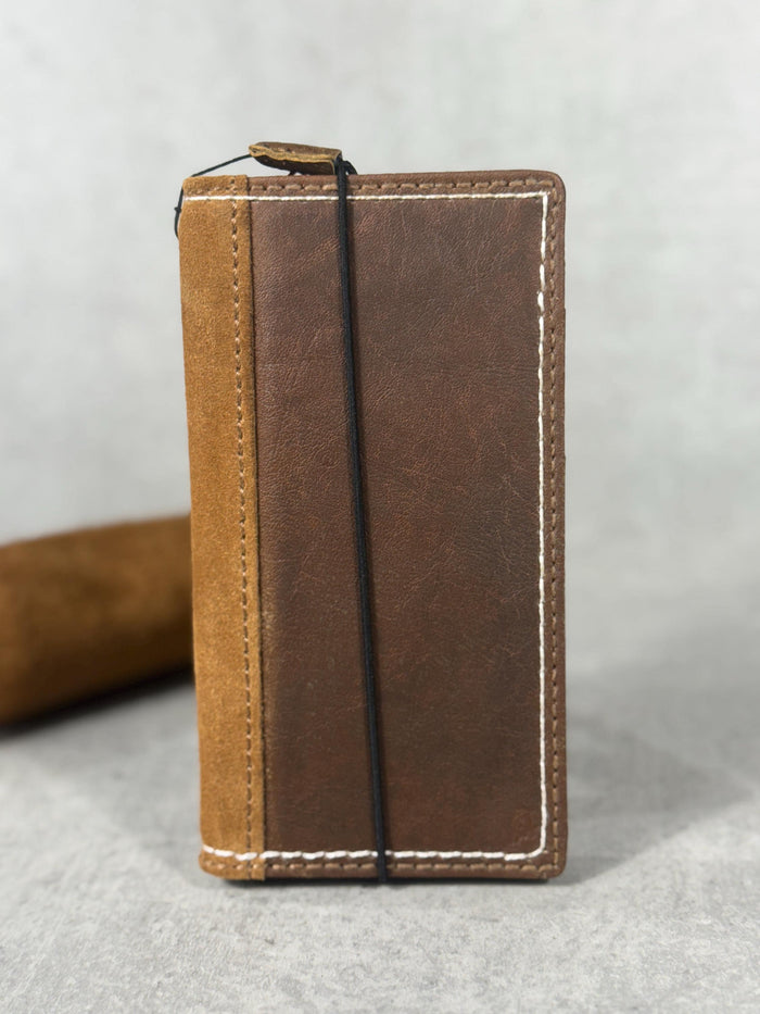 Handmade Leather Wallet Case for Galaxy Z Fold 2/3/4/5/6/7 - Art Design