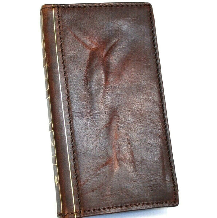 Handmade Leather Wallet Case for Galaxy Z Fold 2/3/4/5/6/7 - Art Design