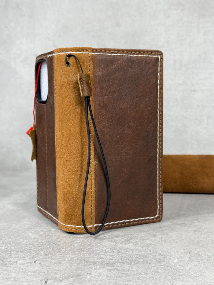 Handmade Leather Wallet Case for Galaxy Z Fold 2/3/4/5/6/7 - Art Design