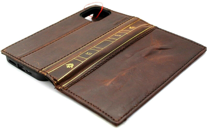 Handmade Leather Wallet Case for Galaxy Z Fold 2/3/4/5/6/7 - Art Design