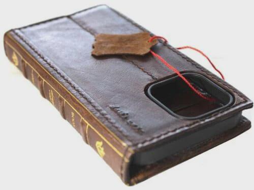 Handmade Leather Wallet Case for Galaxy Z Fold 2/3/4/5/6/7 - Art Design