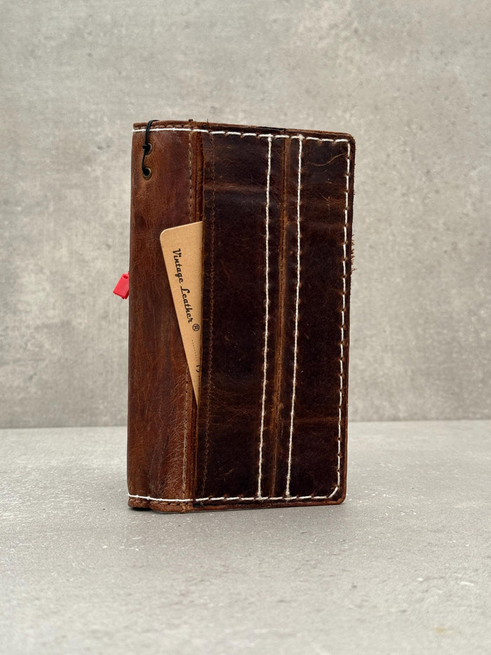 Handmade Leather Wallet Case for Galaxy Z Fold 2/3/4/5/6/7 - Book Style Cover