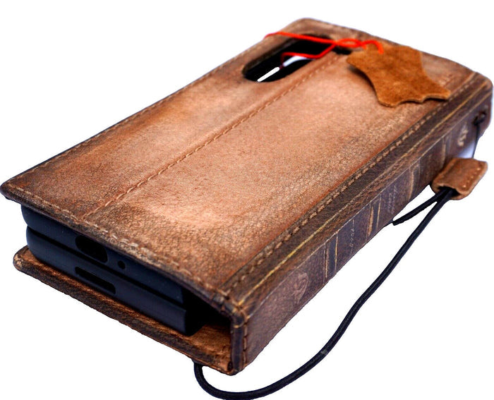 Handmade Leather Wallet Case for Galaxy Z Fold 2/3/4/5/6/7 - Book Style Cover