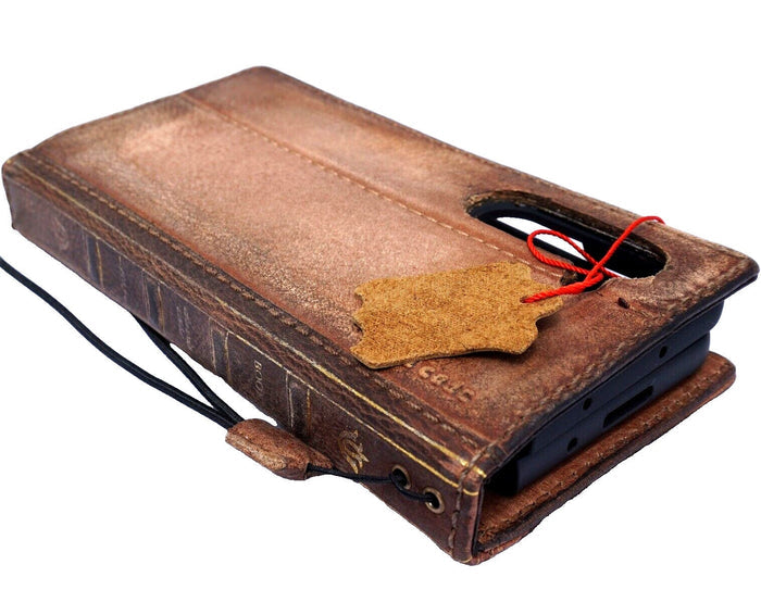 Handmade Leather Wallet Case for Galaxy Z Fold 2/3/4/5/6/7 - Book Style Cover