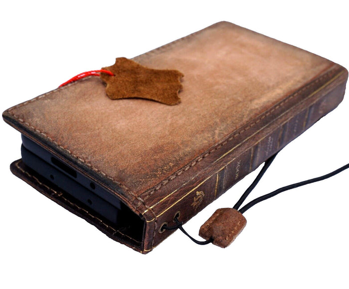 Handmade Leather Wallet Case for Galaxy Z Fold 2/3/4/5/6/7 - Book Style Cover