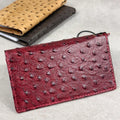 Handmade Leather Wallet Case for Galaxy Z Fold 2/3/4/5/6/7 -  Ostrich Art Design