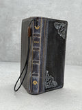 Handmade Leather Wallet Case for Galaxy Z Fold 2/3/4/5/6/7 - Polish Art Design