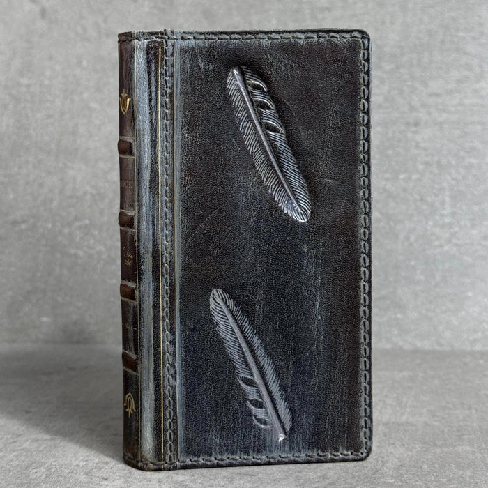 Handmade Leather Wallet Case for Galaxy Z Fold 2/3/4/5/6/7 - Polish Art Design