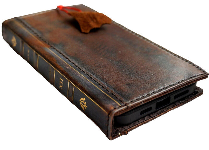 Handmade Leather Wallet Case for Galaxy Z Fold 2/3/4/5/6/7 - Polish Art Design