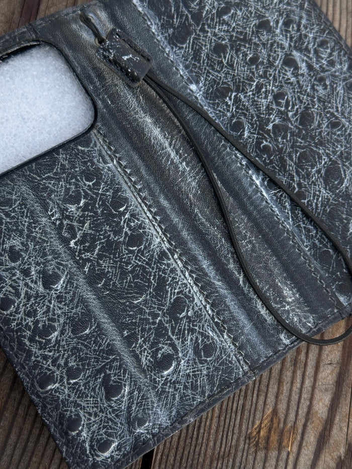 Handmade Leather Wallet Case for Galaxy Z Fold 2/3/4/5/6/7 - Polish Art Design