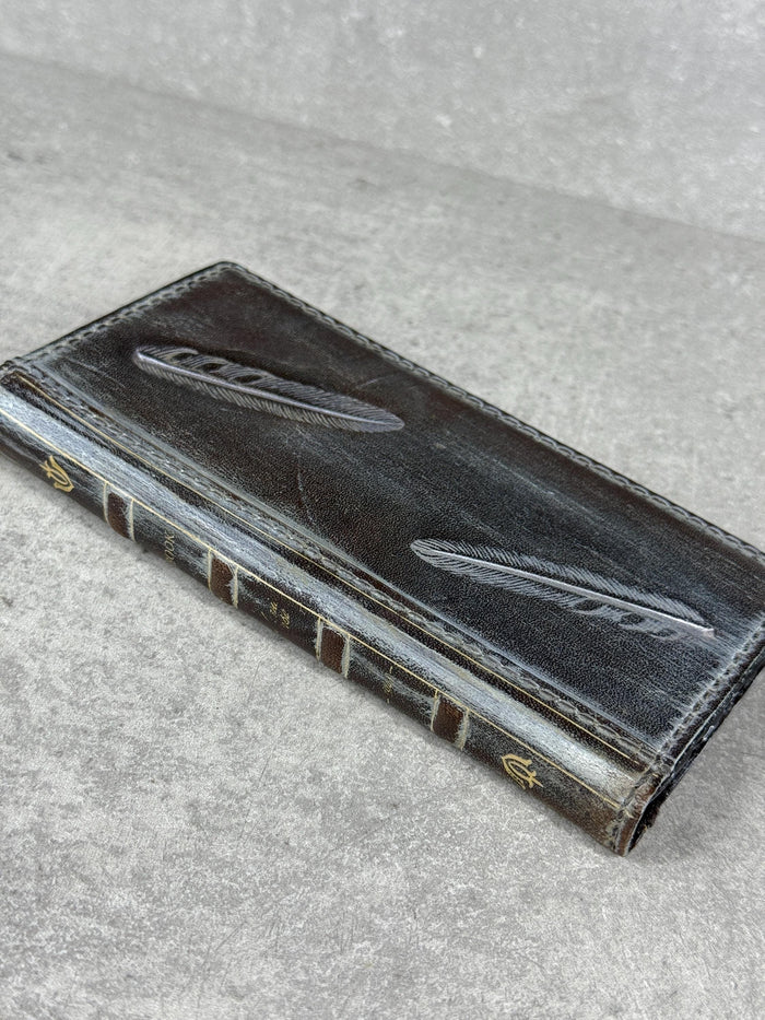 Handmade Leather Wallet Case for Galaxy Z Fold 2/3/4/5/6/7 - Polish Art Design