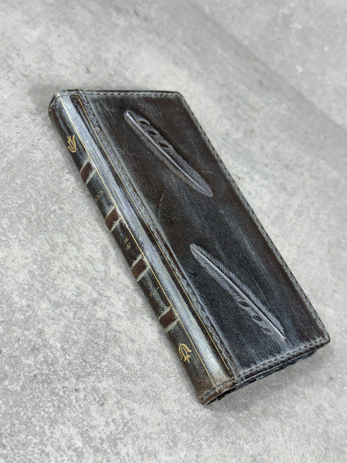 Handmade Leather Wallet Case for Galaxy Z Fold 2/3/4/5/6/7 - Polish Art Design