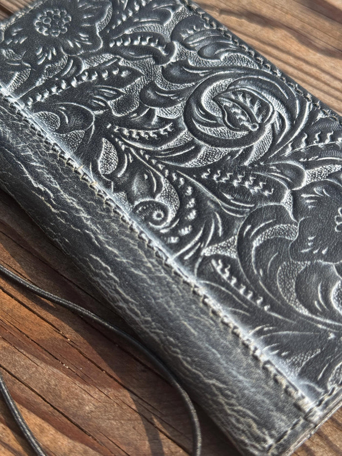 Handmade Leather Wallet Case for Galaxy Z Fold 2/3/4/5/6/7 - Polish Art Design