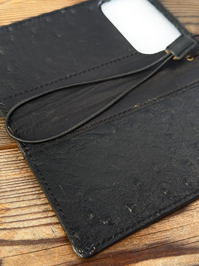 Handmade Leather Wallet Case for Galaxy Z Fold 2/3/4/5/6/7 - Polish Art Design