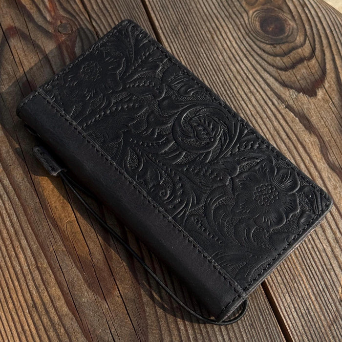 Handmade Leather Wallet Case for Galaxy Z Fold 2/3/4/5/6/7 - Polish Art Design