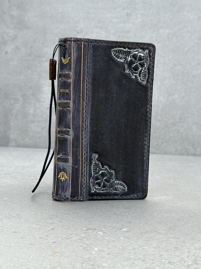 Handmade Leather Wallet Case for Galaxy Z Fold 2/3/4/5/6/7 - Polish Art Design