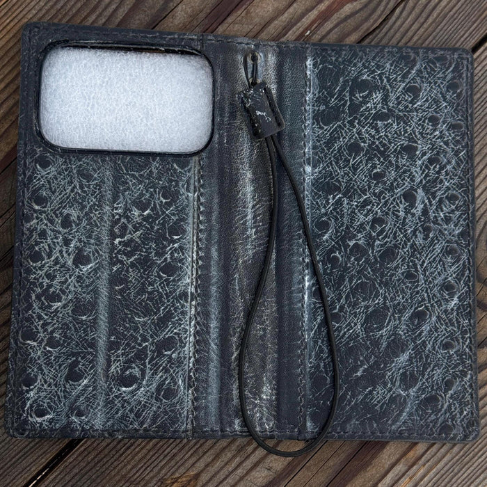 Handmade Leather Wallet Case for Galaxy Z Fold 2/3/4/5/6/7 - Polish Art Design