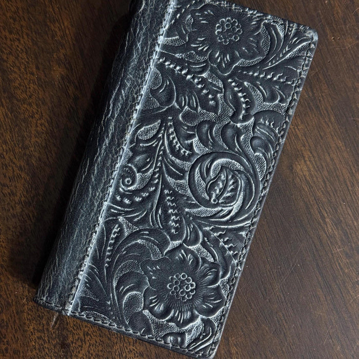 Handmade Leather Wallet Case for Galaxy Z Fold 2/3/4/5/6/7 - Polish Art Design