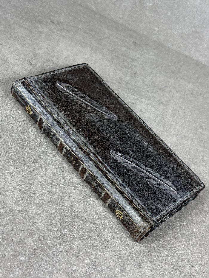 Handmade Leather Wallet Case for Galaxy Z Fold 2/3/4/5/6/7 - Polish Art Design