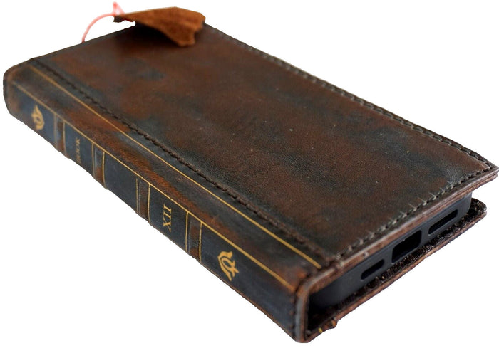 Handmade Leather Wallet Case for Galaxy Z Fold 2/3/4/5/6/7 - Polish Art Design