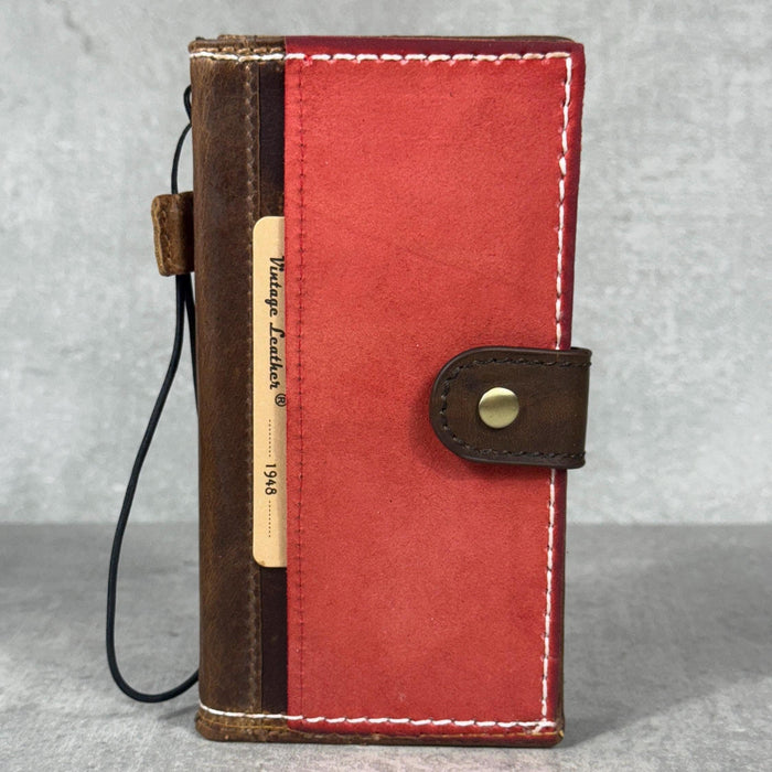 Handmade Leather Wallet Case for Galaxy Z Fold 2/3/4/5/6/7