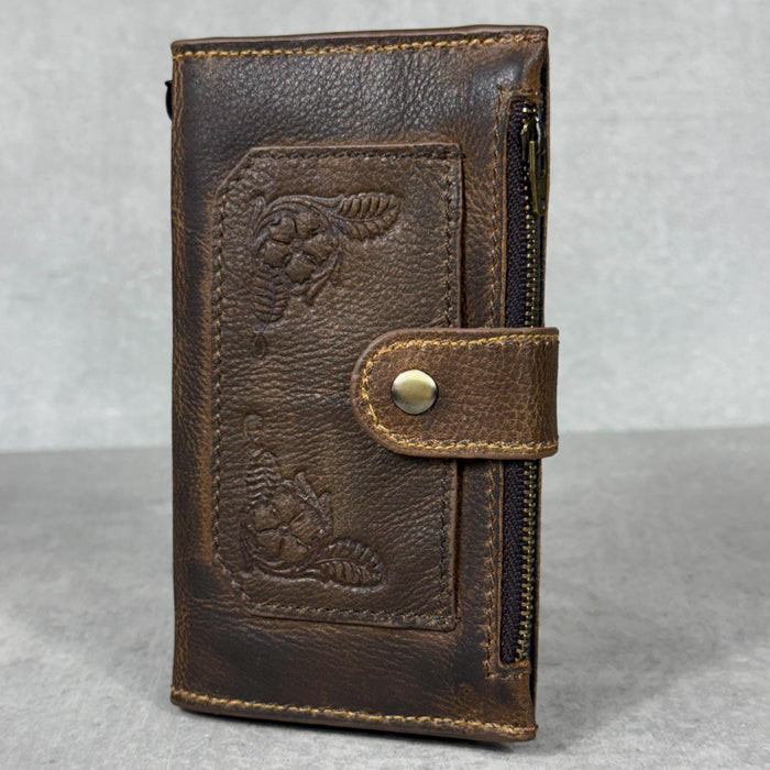 Handmade Leather Wallet Case for Galaxy Z Fold 2/3/4/5/6/7