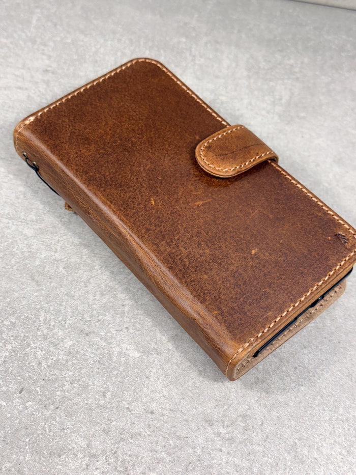 Handmade Leather Wallet Case for Galaxy Z Fold 2/3/4/5/6/7