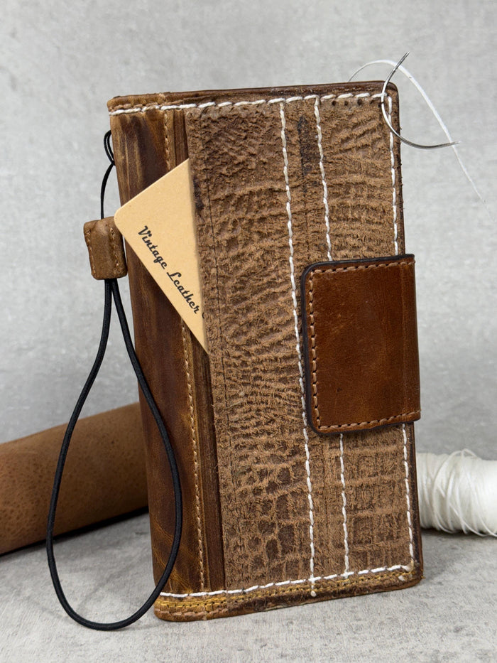 Handmade Leather Wallet Case for Galaxy Z Fold 2/3/4/5/6/7