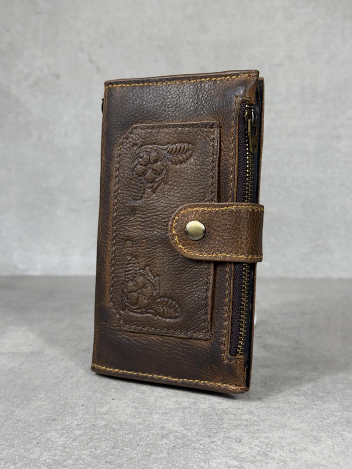 Handmade Leather Wallet Case for Galaxy Z Fold 2/3/4/5/6/7