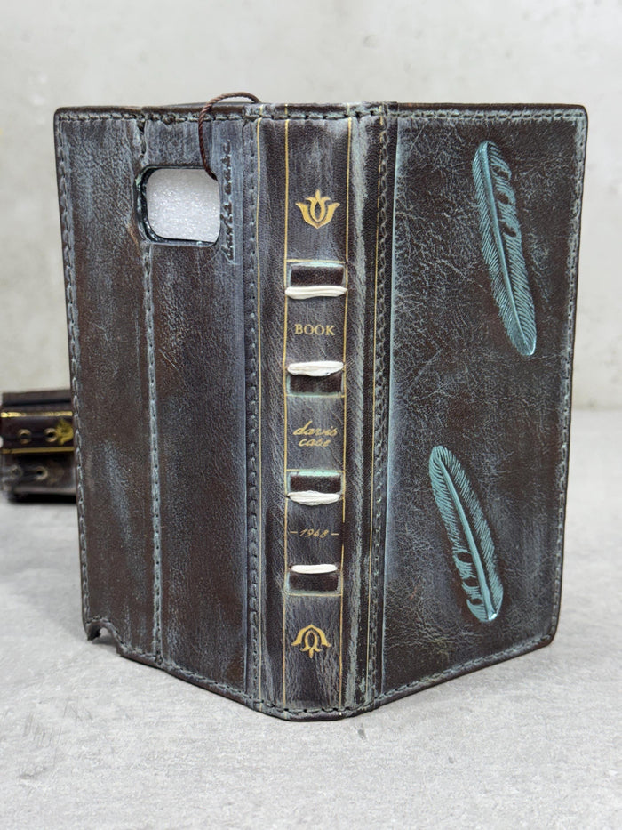 Handmade Leather Wallet Case for Galaxy Z Fold 2/3/4/5/6/7