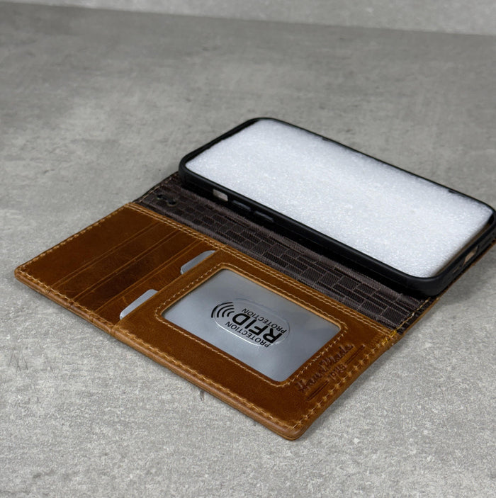 Handmade Leather Wallet Case for Galaxy Z Fold 2/3/4/5/6/7