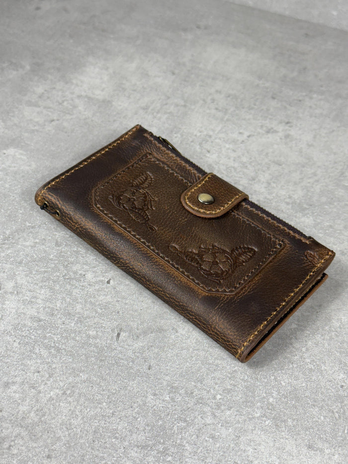 Handmade Leather Wallet Case for Galaxy Z Fold 2/3/4/5/6/7