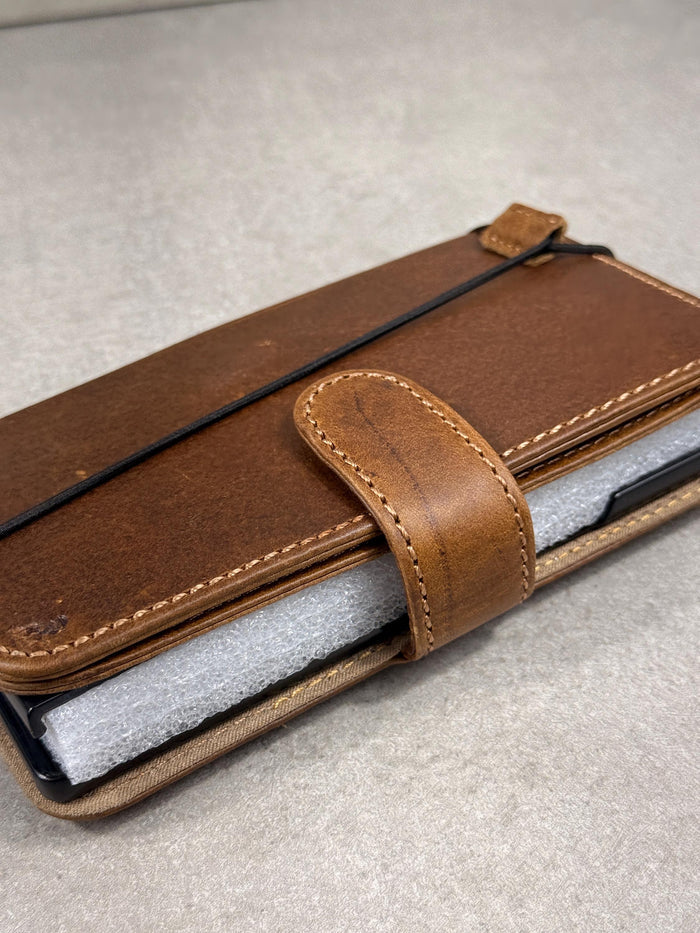 Handmade Leather Wallet Case for Galaxy Z Fold 2/3/4/5/6/7