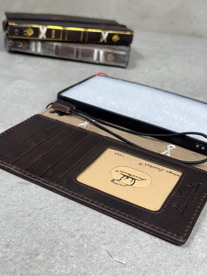 Handmade Leather Wallet Case for Galaxy Z Fold 2/3/4/5/6/7