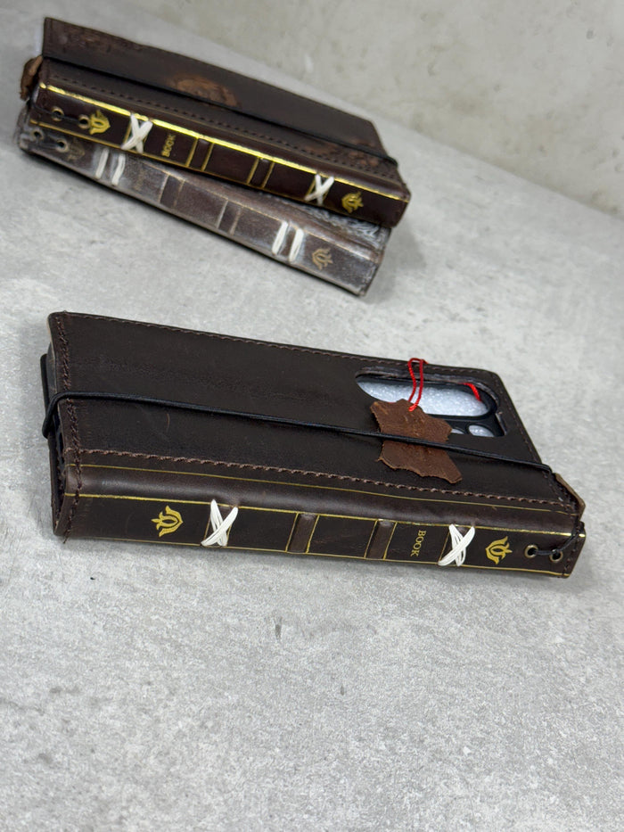 Handmade Leather Wallet Case for Galaxy Z Fold 2/3/4/5/6/7