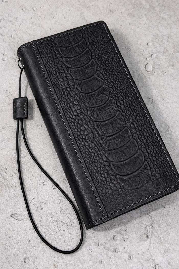 Handmade Leather Wallet Case for Galaxy Z Fold: Art Book Cover