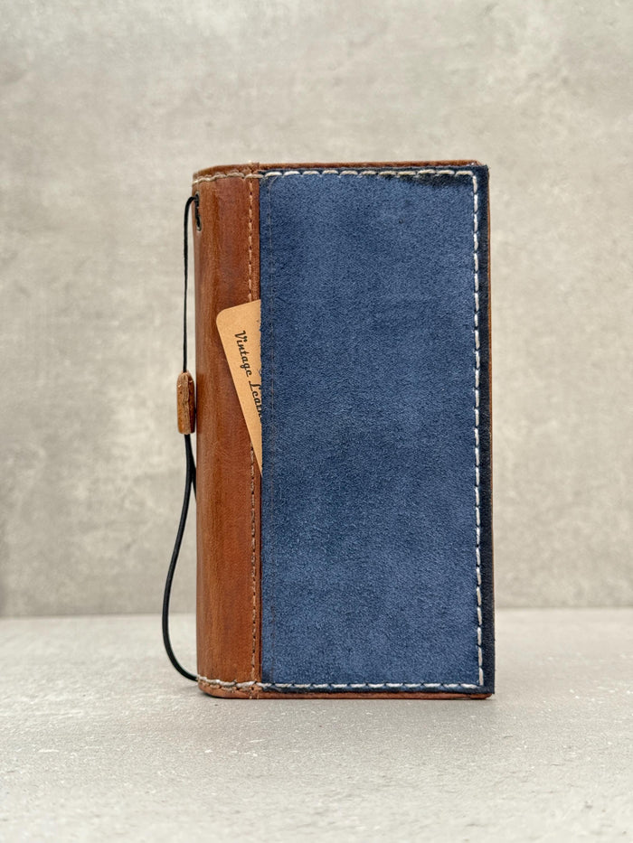 Handmade Leather Wallet Case for Galaxy Z Fold: Art Book Cover