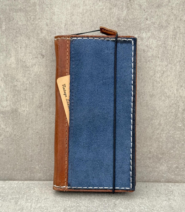 Handmade Leather Wallet Case for Galaxy Z Fold: Art Book Cover