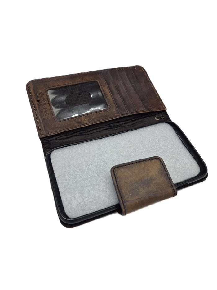 Handmade Leather Wallet Case for Galaxy Z Fold: Art Book Cover