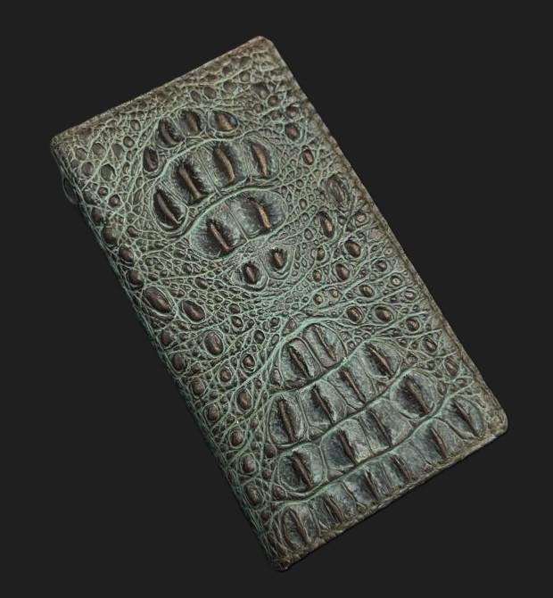 Handmade Leather Wallet Case for Galaxy Z Fold: Art Book Cover