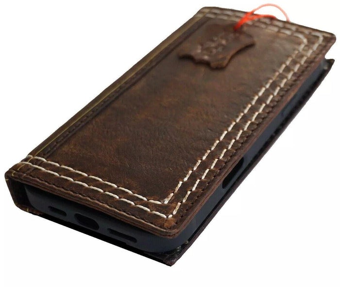 Handmade Leather Wallet Case for Galaxy Z Fold: Book Style Cover