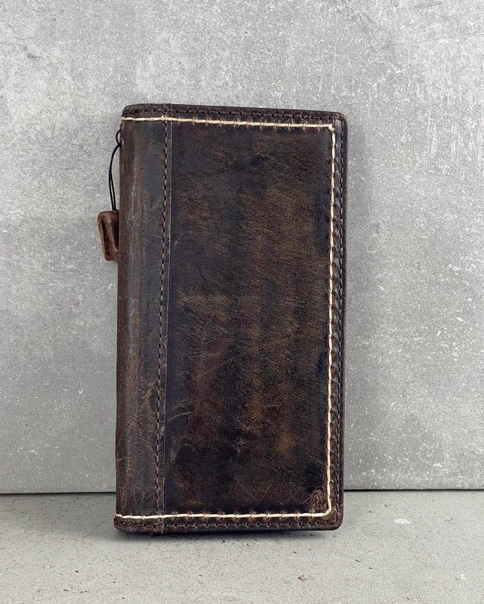 Handmade Leather Wallet Case for Galaxy Z Fold: Book Style Cover