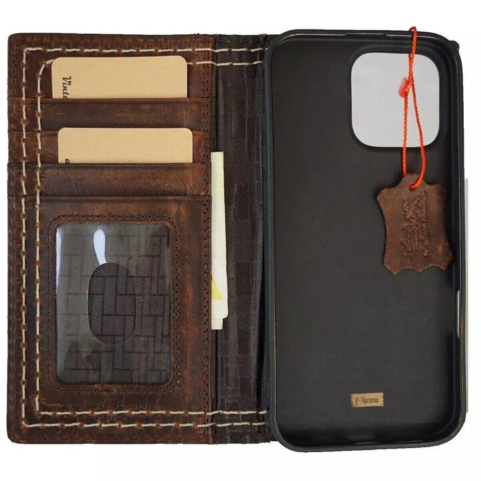 Handmade Leather Wallet Case for Galaxy Z Fold: Book Style Cover
